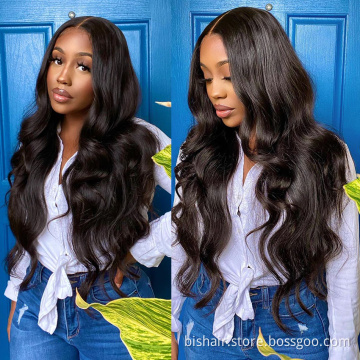 unprocessed raw remy swiss closure 13x6 hd virgin human hair 360 transparent clear lace frontal wig with baby hair from Indian